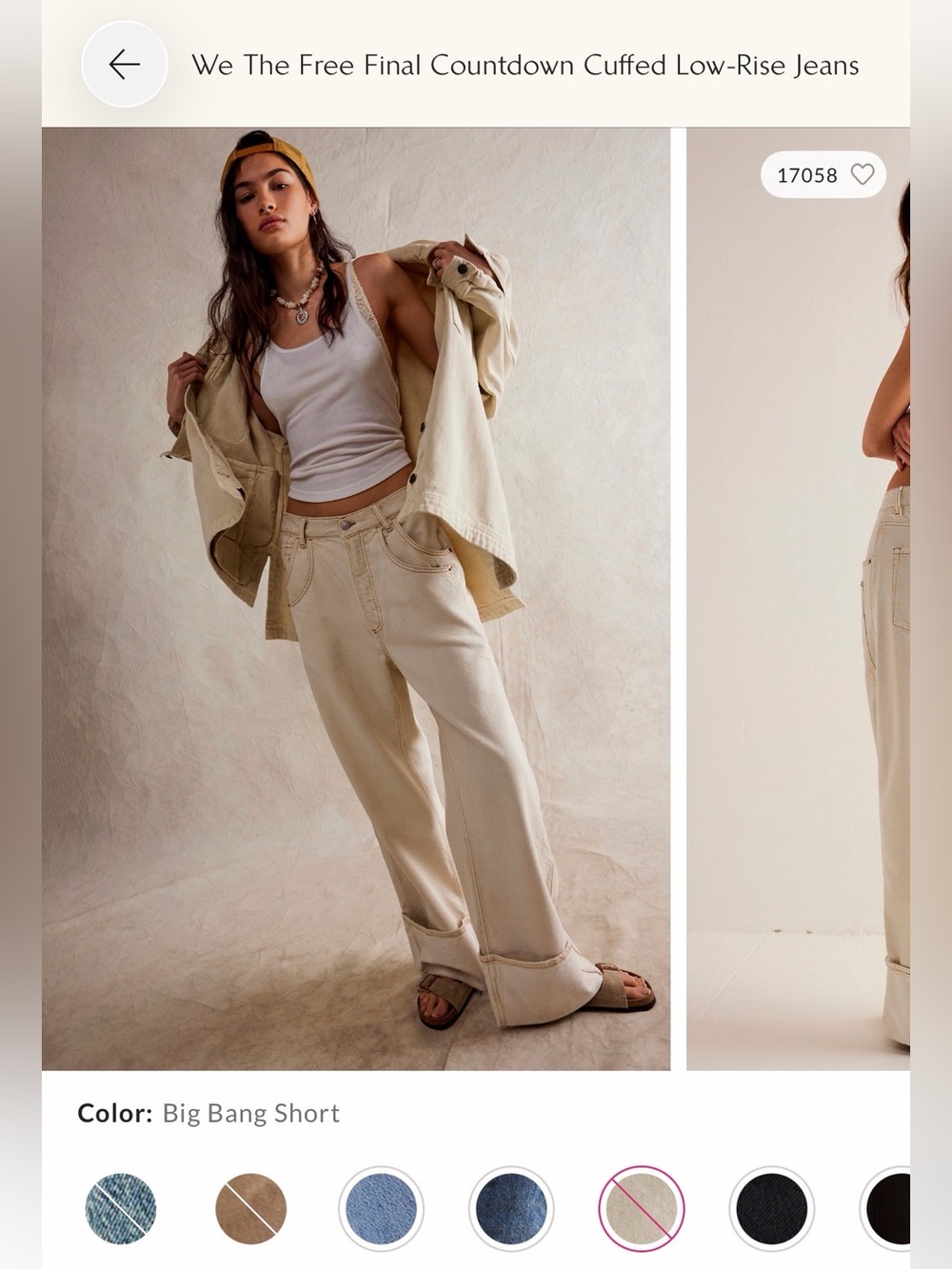 We The Free Final Countdown Cuffed Wide Leg Jeans